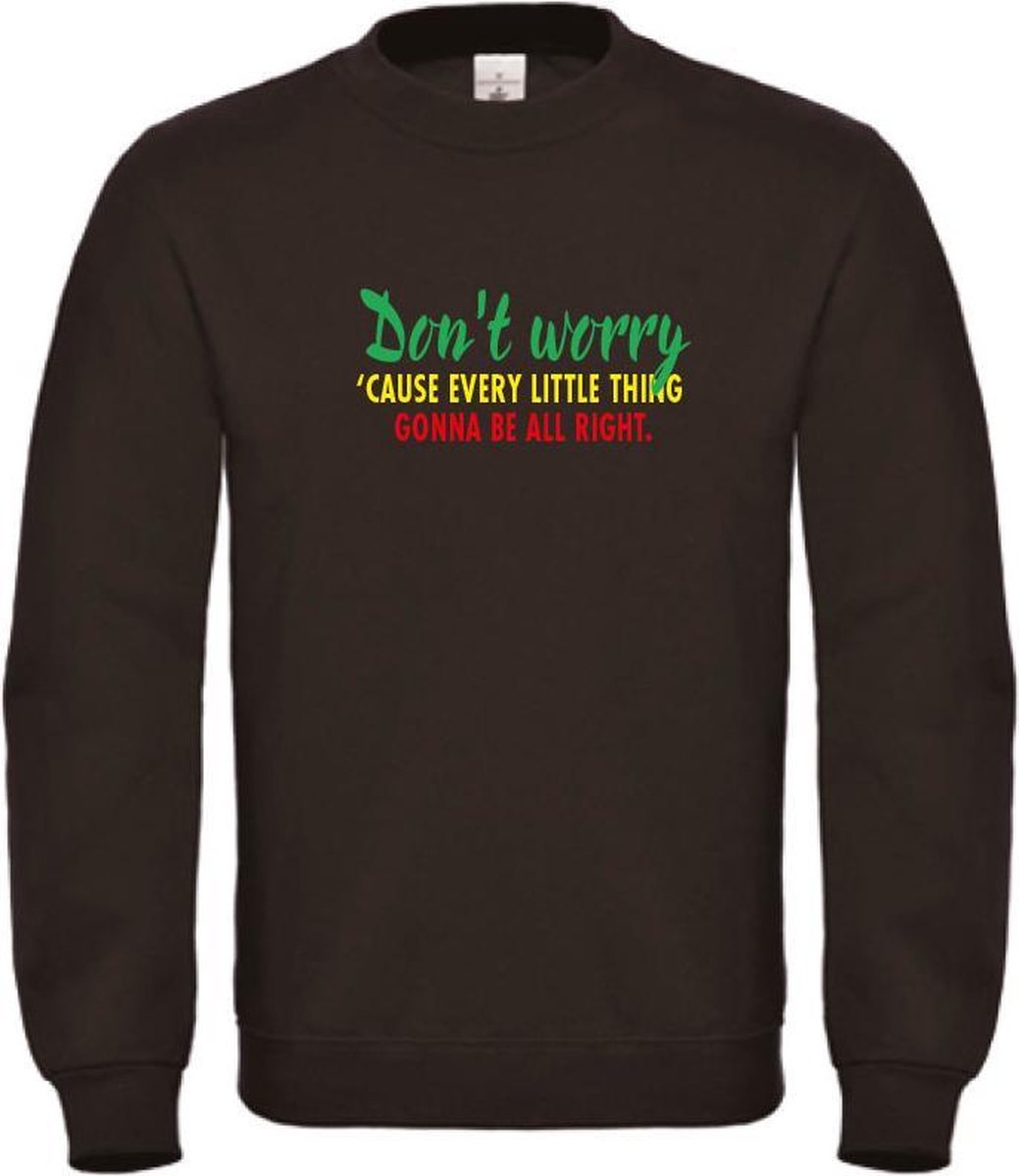 Sweater Zwart XL - Dont worry - soBAD. | Sweater unisex | Sweater mannen | Sweater dames | Voetbal